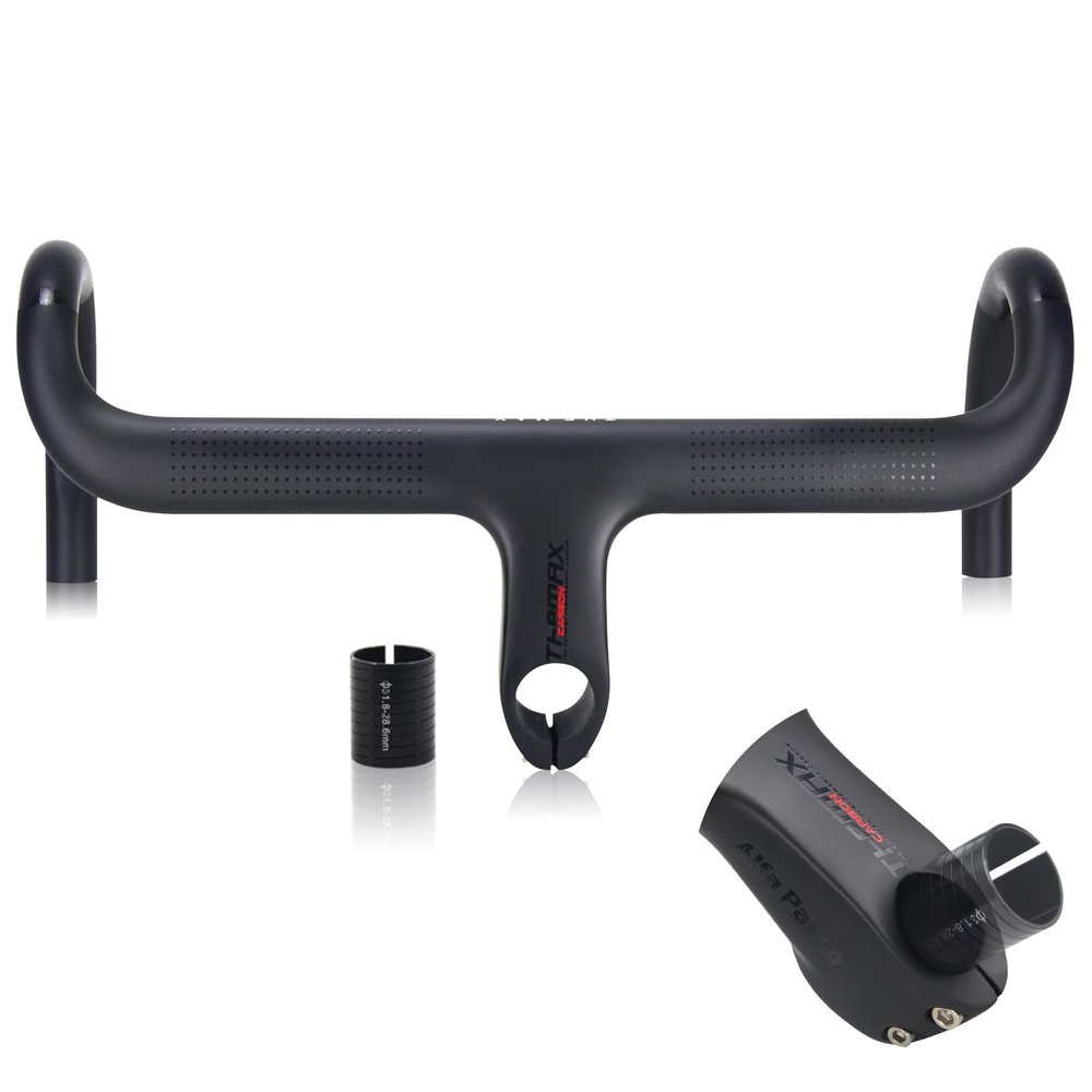 Alfa Pasca 28.6/31.8mm Od2 Carbon Fiber Road Bike Handle and Integrated Rod 90/100/110/120mm Pneumatic Drop Handle 440x100mm