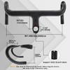 Alfa Pasca 28.6/31.8mm Od2 Carbon Fiber Road Bike Handle and Integrated Rod 90/100/110/120mm Pneumatic Drop Handle 440x100mm view 3
