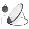 clinmday Golf Chipping Practice Net Accuracy & Swing Trainer Chipping Pitching Cage Mat Indoor Outdoor Golfing Target Training Equipment Black White view 1