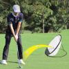 clinmday Golf Chipping Practice Net Accuracy & Swing Trainer Chipping Pitching Cage Mat Indoor Outdoor Golfing Target Training Equipment Black White view 3