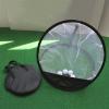 clinmday Golf Chipping Practice Net Accuracy & Swing Trainer Chipping Pitching Cage Mat Indoor Outdoor Golfing Target Training Equipment Black White view 4