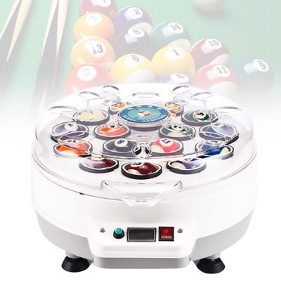 FUYAO Pool Ball Polisher - Automatic 2-in-1 Cleaning Machine for 16/22 Balls | Billiards Cleaner - Electronic Ball Cleaning Machine | Pool Ball Cleaner for 16 Balls