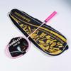 ALPSPORT V5 5U Wave Frame G5 Full Carbon Fiber Max 32Lbs Badminton Racket with Carrying Bag Shock Absorbing Nails, Graphite Padel Racquet for Outdoor Backyard Sports Training (Pink) view 1