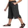 baleaf Women's Hiking Pants Capri Wide Leg Lightweight Pants Plus Size UPF50+ Quick Dry Casual Sweatpants Walking Black M view 1
