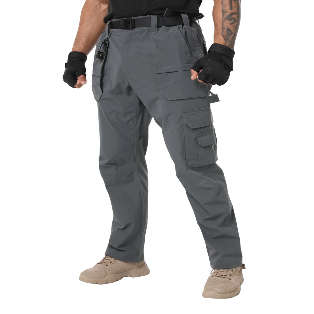 NATUVENIX Tactical Pants for Men Stretch, Ripstop Mens Work Pants Lightweight Hiking Cargo Pants Men Water Resistant
