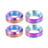 Partuto 4 Pcs M6x5.5 Universal Bicycle Bolt Brake Screw Washer Bolts - MTB Mountain Bike Bicycle Concave Convex Balancer - Titanium Alloy Assorted Color view 1