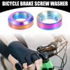 Partuto 4 Pcs M6x5.5 Universal Bicycle Bolt Brake Screw Washer Bolts - MTB Mountain Bike Bicycle Concave Convex Balancer - Titanium Alloy Assorted Color view 2