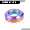 Partuto 4 Pcs M6x5.5 Universal Bicycle Bolt Brake Screw Washer Bolts - MTB Mountain Bike Bicycle Concave Convex Balancer - Titanium Alloy Assorted Color view 4