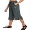 baleaf Women's Capri Pants Wide Leg Plus Size UPF50+ Lightweight Quick Dry Pants Casual Loose Sweatpants Hiking Walking Grey XL view 1