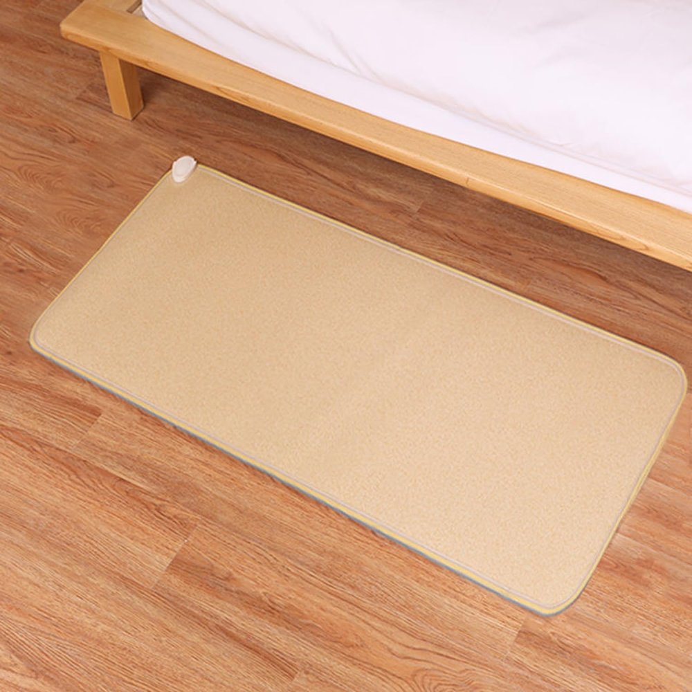 Bubinblau 80X200cm Heated Foot Warmer Mat, Electric Heated Yoga Mat, Adjustable Temperature Heated Floor Pad, Quick Heating Toes Warming, for Office Home Yoga,C