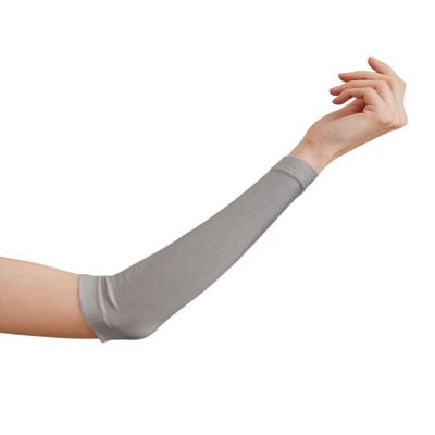 femple Arm Cover | For Muslim Women Islamic Jersey Muslim Arm Cover | Sun UV Protection Hijab Oversleeve (Silver)