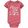 AIZFFZY New to the crew girl outfit cousin boy baby clothes newborn bodysuits Mauve 3-6 months view 1