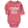 AIZFFZY New to the little cousin crew baby boy outfit infant girl clothes newborn outfits MauveLong 12-18 months view 1