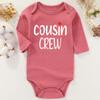AIZFFZY New to the little cousin crew baby boy outfit infant girl clothes newborn outfits MauveLong 12-18 months view 2