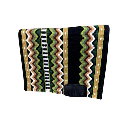 EQUINE OVERSEAS Western Saddle pad Saddle Blanket 100% New-Zealand Wool Show Pad Premium Quality (34 * 42, Forest Ride)