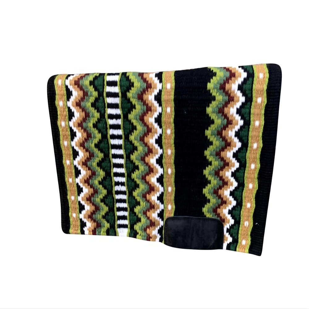 EQUINE OVERSEAS Western Saddle pad Saddle Blanket 100% New-Zealand Wool Show Pad Premium Quality (34 * 42, Forest Ride)