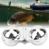 Double Rattle Sea Fishing Attractor Beads Accessory, 40Pcs Portable ABS, Adds Additional Noise, Simulates Prey Distress, 3 Color Options (Silver) view 3
