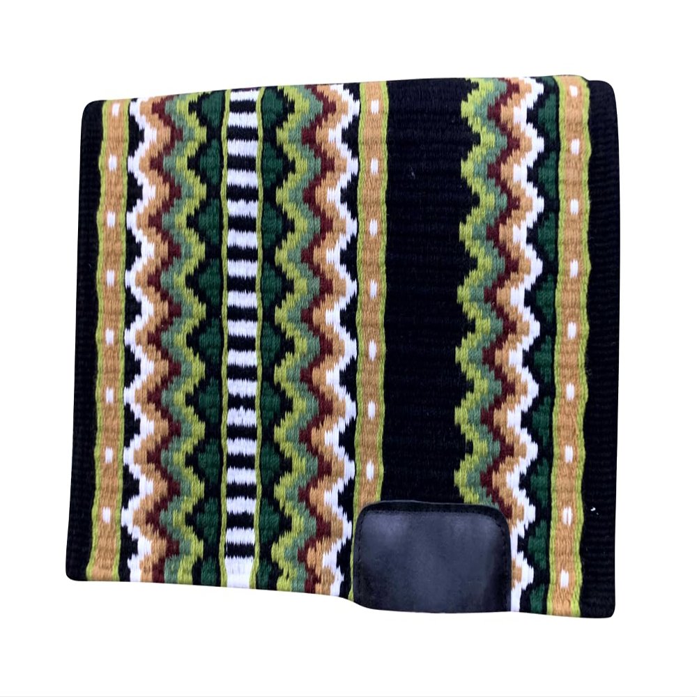 EQUINE OVERSEAS Western Saddle pad Saddle Blanket 100% New-Zealand Wool Show Pad Premium Quality (34 * 40, Forest Ride)