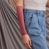 femple Arm Cover | For Muslim Women Islamic Jersey Muslim Arm Cover | Sun UV Protection Hijab Oversleeve (Garnet Rose) view 2