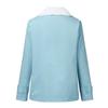 Canbebig Clearance Women's Thick Fleece Lined Button Down Mid Long Quilted Denim Jacket Overcoat view 3