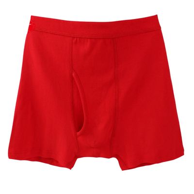 100% Cotton Men's Boxer Briefs Underwear Shorts Soft Loose Panties Men Boxer Briefs Underpants (Color : Red, Size : M/Medium)