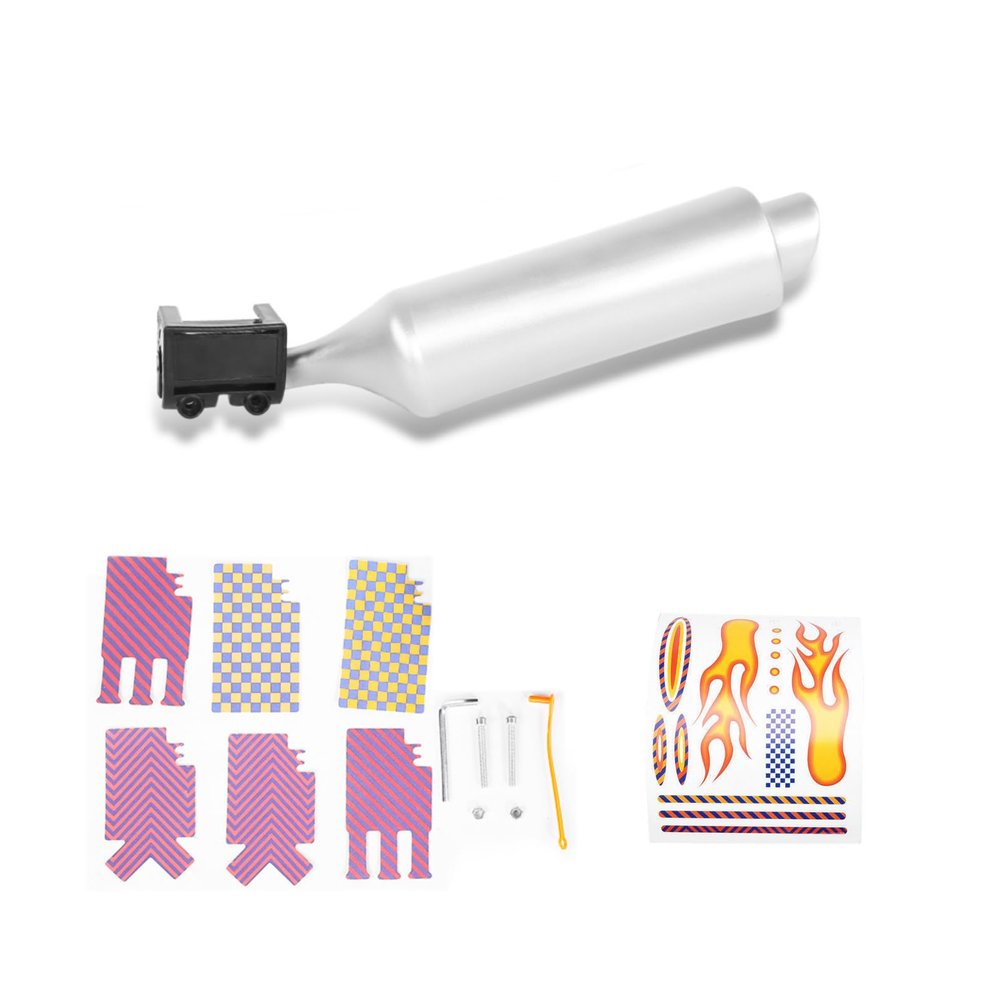 Bicycle Exhaust Sound System, Bike Motorcycle Spoke Turbo Exhaust Pipe System, Plastic Bike Turbo Exhaust Pipe with Sound Effect, Easy to Use Bike Turbo Pipe Exhaust System Bike Exhaust Pipe for Kids