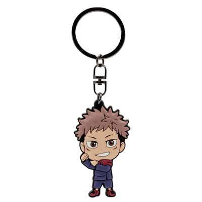 ABYSTYLE - JUJUTSU KAISEN Yuji Itadori Cute PVC Keychain, Multicolored, H. 5,8 cm x L. 3,5 cm