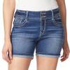 WallFlower Shorts for Women Luscious Curvy 7-Inch Midi Denim Mid-Rise Short- Jenna Midi, 18 Plus view 1