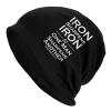 Byoblu Iron Sharpens Iron Adult Knitted Hat Beanie Winter Warm Skull Hat - Men Women Black view 1