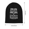 Byoblu Iron Sharpens Iron Adult Knitted Hat Beanie Winter Warm Skull Hat - Men Women Black view 2