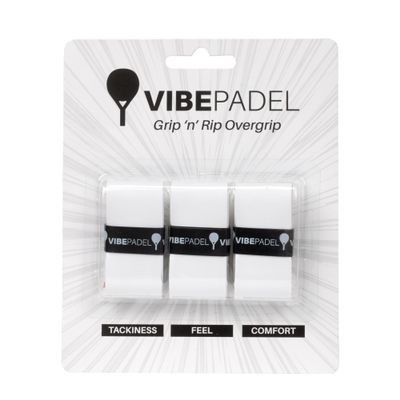 VIBEPADEL | Padel Grip for Tacky Feel | Grip 'n' Rip Padel Overgrip | Padel Racket Grip Tape | Padel, Pickleball, Squash and Badminton Racket Grip Tape | Padel Accessories and Padel Gifts | 3 Pack