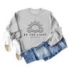 ESIKAH Be The Light Shirt Matthew 5:14 Sweatshirt Women Christian Shirt Bible Faith Quote Gifts Crewneck Pullover Tops Black view 3