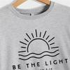 ESIKAH Be The Light Shirt Matthew 5:14 Sweatshirt Women Christian Shirt Bible Faith Quote Gifts Crewneck Pullover Tops Black view 4