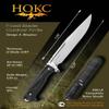 Atlant-3 | 606-101821 | Hunting & Tactical Knife by HOKC - D2 Stainless Steel Blade, TPR Handle, Glass Breaker, Designed by Russian Master Aleksander Biryukov view 3