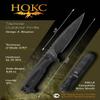 HOKC Antey-3 | 605-589821 | Tactical Hunting Knife, TPR Handle, AUS8 Stainless Steel, Black Stone Wash Finish - Ideal for Camping & Hunting view 3