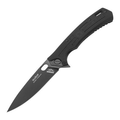 HOKC Major | 328-589406 | Pocket Knife, EDC Knife by Official Dealer - Designed by Russian Master Aleksander Biryukov - Liner Lock, G10 Handle, Ball Bearing, Finger Flipper, Long and Durable AUS8 Stainless Steel, Black Stone Wash Finished - Ideal for