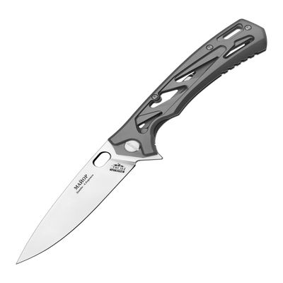 HOKC Major | 328-159506 | Pocket Knife, EDC Knife by Official Dealer - Designed by Russian Master Aleksander Biryukov - Limited Edition, Frame Lock, Titanium Handle, Ceramic Ball Bearing, Finger Flipper, Long and Durable M390 Powder Steel, Satin Fini