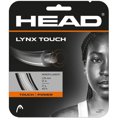 Head Lynx Touch Transparent Black 16g Tennis String (4 Sets)