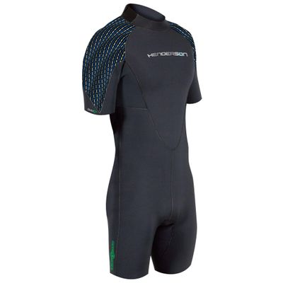 Henderson Mens Greenprene 3mm Back Zip Shorty Wetsuit, Black, S