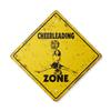 Cheerleading Vintage Crossing Sign Zone Xing | Indoor/Outdoor Plastic | 17" Tall Rustic Cheerleading Dance Dancing Coach Team Cheer Football view 1
