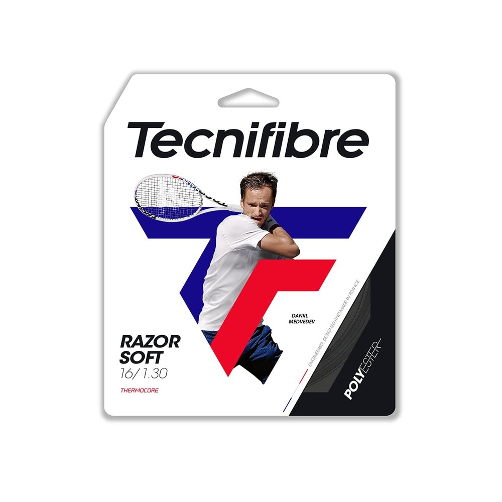 Tecnifibre Razor Soft Carbon 16g Tennis String (4 Sets)