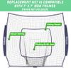 GoSports Team Tone Replacement 7x7 ft Baseball/Softball Net - Compatible with GoSports Brand - Frame Not Included - Navy view 2