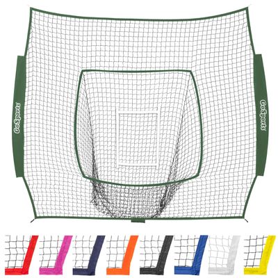 GoSports Team Tone Replacement 7 ft x 7 ft Baseball/Softball Net - Compatible with GoSports Brand Baseball Net - Frame Not Included - Green