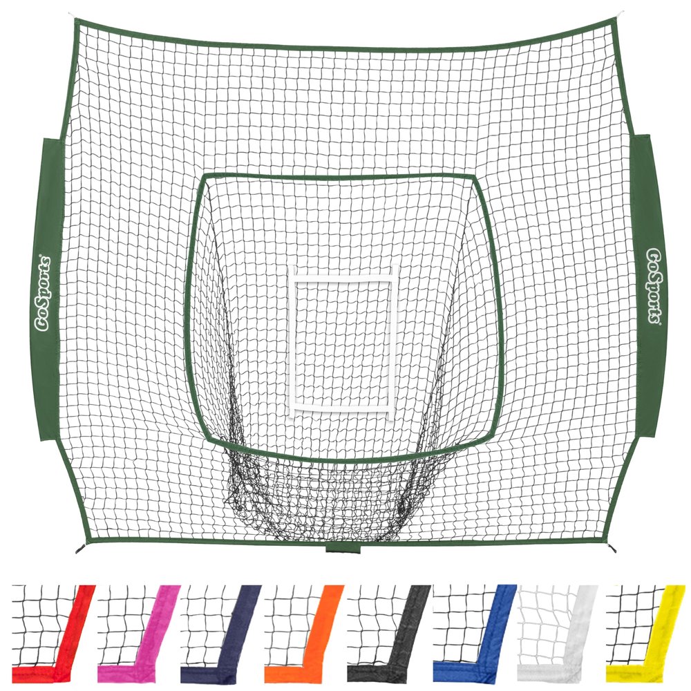 GoSports Team Tone Replacement 7 ft x 7 ft Baseball/Softball Net - Compatible with GoSports Brand Baseball Net - Frame Not Included - Green