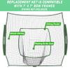 GoSports Team Tone Replacement 7 ft x 7 ft Baseball/Softball Net - Compatible with GoSports Brand Baseball Net - Frame Not Included - Green view 2