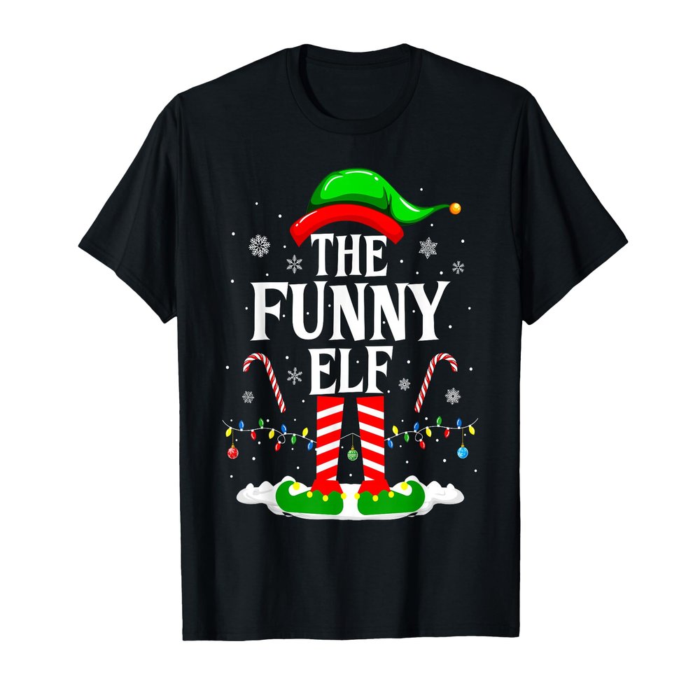 The Funny Elf Xmas Funny Matching Family Group Christmas T-Shirt