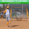 GoSports Team Tone Replacement 7 ft x 7 ft Baseball/Softball Net - Compatible with GoSports Brand 7 ft x 7 ft Baseball Net - Frame Not Included - Orange view 3
