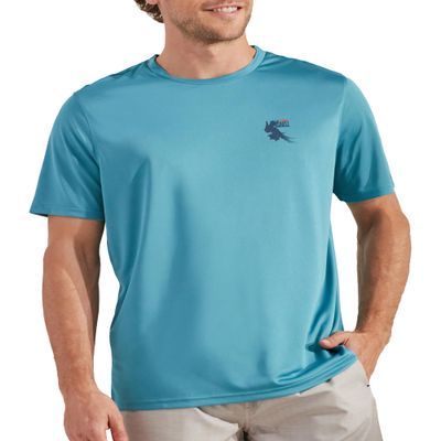 CARIBBEAN JOE Men's Rash Guard, Party Animal Long Sleeve Sun Protection Swim, Beach and Fishing T-Shirt Top, Sage Gray, XX-Large