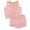 HonestBaby Playwear Outfit Sets Tops and Bottoms 100% Organic Cotton for Baby and Toddler Boys, Unisex, Pink, 12 Months view 1