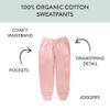 HonestBaby Multipack Pullover Hoodie Sweatshirt Jogger Sweatpant Sets Organic Cotton Baby, Toddler, Boys, Girls, Unisex, Pink, 3-6 Months view 3